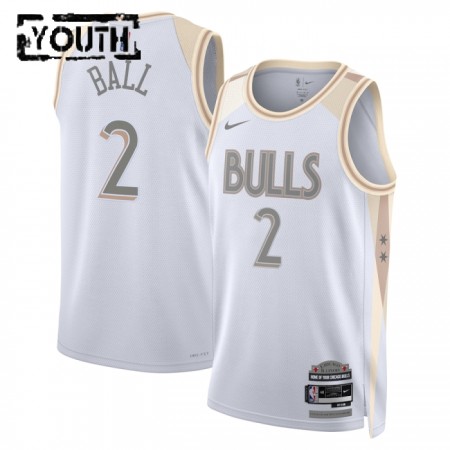 Dres Chicago Bulls Lonzo Ball Nike 2024-25 City Edition Bijela Swingman - Dječji Dres Chicago Bulls Lonzo Ball Nike 2024-25 City Edition Bijela Swingman - Dječji